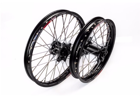Set roti enduro KTM/Husqvarna 21"x1.60 ax 22mm / 18"x2.15 ax 20mm black hub Enduro Expert SRE2118BKEE [2]