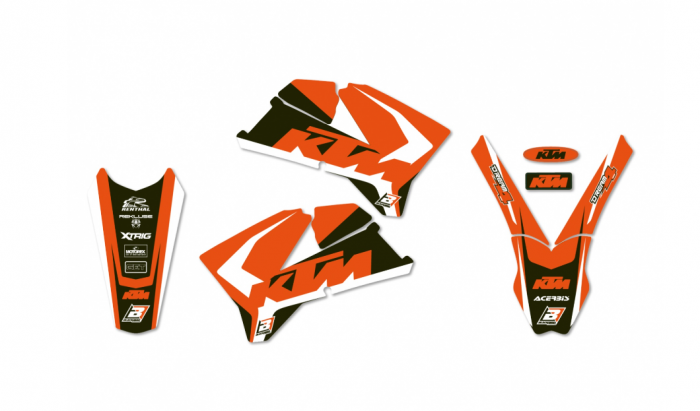Set stikere KTM EXC '05-'07, SX/SXF '05-'06 Blackbird Dream 4 Orange [1]