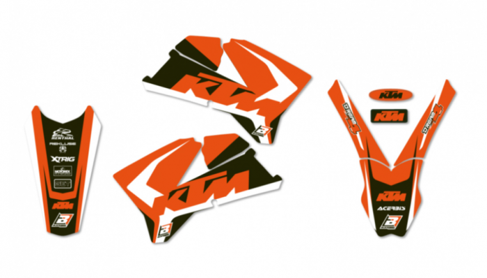 Set stikere KTM EXC '05-'07, SX/SXF '05-'06 Dream 4 E2526N [1]