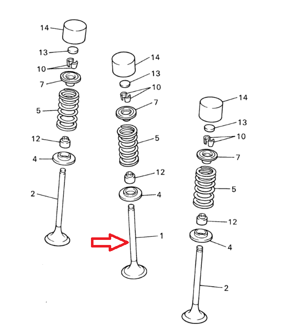 Supapa admisie (Centru) Yamaha YZF/WRF 400/426 '98-'00 Prox 28.2418-2 [2]