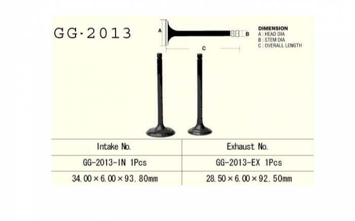 Supapa evacuare Yamaha YFM 250 '89-'09, TW 200 '87-'09, XT 225, TTR 230 (OEM: 5H0-12121-00.5XT-12121-00) [1]