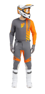 Tricou enduro/motocross THOR Prime Analog Charcoal/Orange [3]