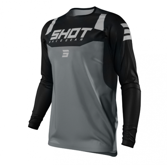 Tricou Shot Contact Chase Gri/Negru [1]