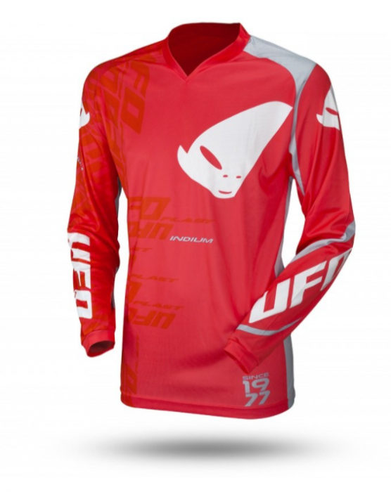 Tricou UFO Indium Rosu/Alb [1]