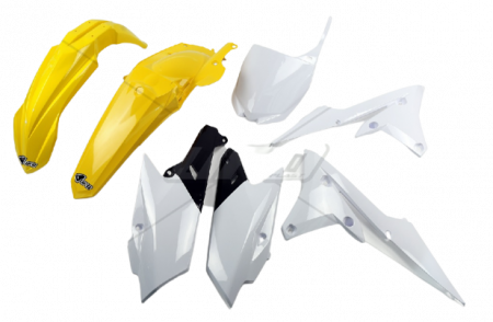Plastice - Kit plastice Yamaha YZF 250/450 '14-'17 Alb-Galben