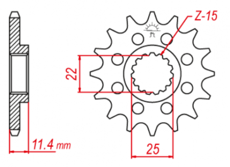 Transmisie - Pinion fata KTM LC4/Enduro/Adventure/Duke JTF1902