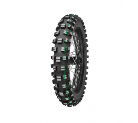 Anvelope/Camere/Intretinere - Anvelopa spate Mitas 120 / 90-18 XT-754 65M TT SUPER LIGHT Linie verde