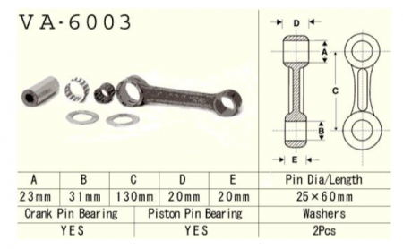 Piese motor - Biela Yamaha YZ 250 '83-'89 Vesrah