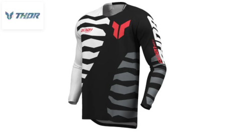 Bluza Enduro/Motocross Thor LAUNCHMODE SHREDDER BK/WH [2]
