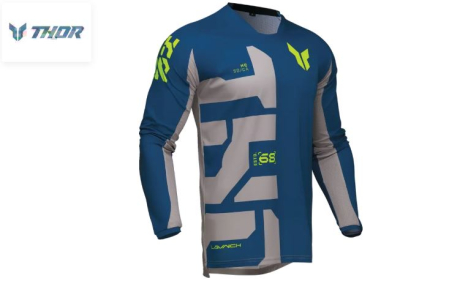 Tricouri/Bluze - Bluza THOR LAUNCH FORGE BLUE Enduro/Motocross