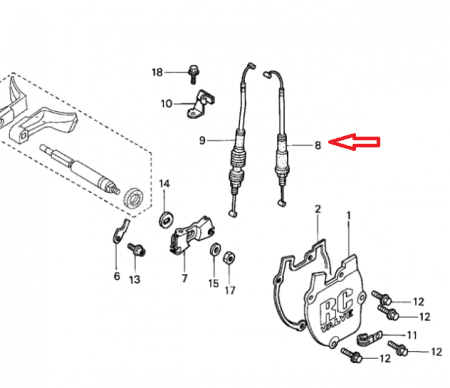 Cablu power valve Honda CR250 [1]