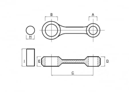 Kit biela Yamaha YFS 200 Blaster '88 -'06 22140EE [1]