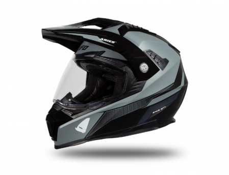 Casca cu viziera  Enduro/ATV UFO Aries Black/Gray Matt [1]