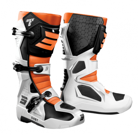 Cizme Enduro/MX - Cizme Enduro/MX Shot Race 6 Black/Orange/White