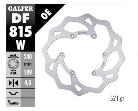 Sistem frânare - Disc frana spate Beta RR 250/300/350 '12-22, RR 390/400/430/450/450/498 '14-22, Xtrainer 250/300 '15  240X109X4mm