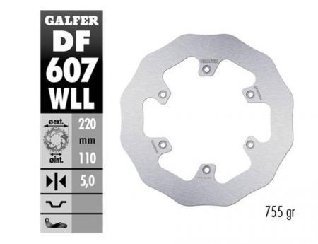 Sistem frânare - Disc frana spate Beta RR 250/300/350 '12-22, RR 390/400/430/450/450/498 '14-22, Xtrainer 250/300 '15  240X109X5mm