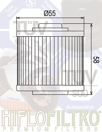 Filtru Ulei HF145 Yamaha YFM Raptor 600/700, Yamaha MT 03 [1]