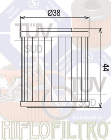 Filtru Ulei HifloFiltro Suzuki/Kawasaki/Beta '04-'21  HF207 [2]