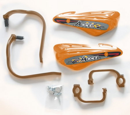 Ghidon enduro/motocross - Set Handguard-uri Accel Aluminiu 22-28mm Portocaliu