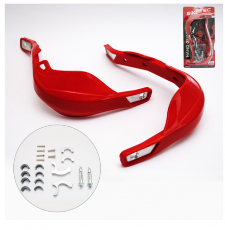 Ghidon enduro/motocross - Handguard-uri Ghidon cu Insertie de Aluminiu Rosu Fixare 22mm si 28mm