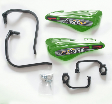 Ghidon enduro/motocross - Set Handguard-uri Accel Aluminiu 22-28mm verde