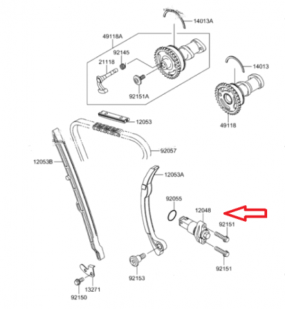 Intinzator lant distributie Suzuki RMZ 250 '04-'06 K120481181SU [1]