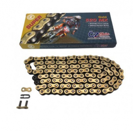 Lant Transmisie - Lant transmisie CZ 420 MX Gold Professional (140 zale) fara O-Ring CZ420MXGOLD140