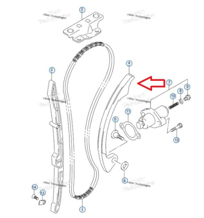 Latina mobila lant distributie Suzuki LT-Z 400 '03-'18 12811-07G01 [2]