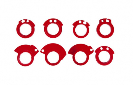 Mansoane Ghidon Lock-On Racetech R20 Gri 8 Adaptoare [1]