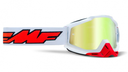 Ochelari off-road - Ochelari Enduro/MX FMF Powerbomb Rocket White True Gold
