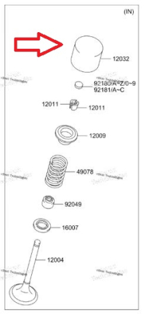 Pahar supapa admisie Suzuki RMZ RMZ '04-'05 K1203-20002 [1]