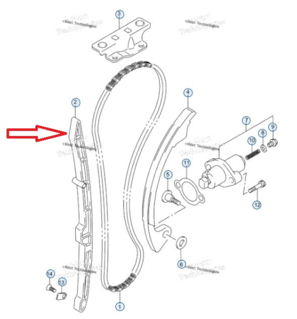 Patina fixa lant distributie Suzuki DRZ/LT-Z 400 '00-'18 12771-29F00 [3]