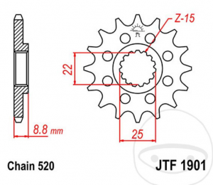 pinion fata ktm/husqvarna/beta/husaberg