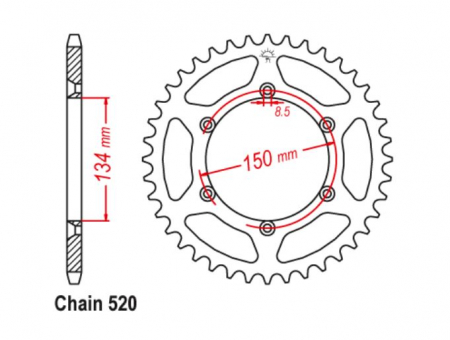 Transmisie - Pinion spate Kawasaki KX-F 250/450 '06-’20 Suzuki RM-Z 250 '04-'06 (52 dinti) JTR460 ultra light 46052EE Cod produs: 46052EE