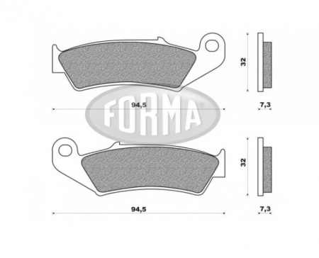 Sistem Frânare. - Placute frana fata Yamaha WR 400 F/HONDA  sinterizat enduro Forma DP02087/SE