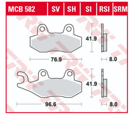Placute frana fata (Dreapta) Yamaha YFZ/Can-Am/Honda/Kawasaki/Suzuki MCB615SI [1]
