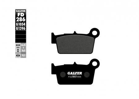 Sistem franare - Placute frana spate Kawasaki KX/KXF '04-'20, Yamaha YZ/YZF '03-'20, WR250/450F '03-'20, Suzuki RM/RMZ '04-'20