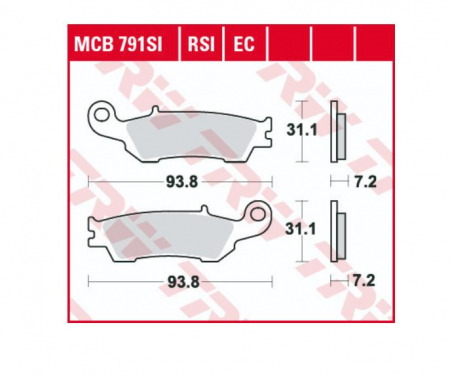 Set placute frana fata Yamaha YZ/WR 125/250/450 '08-'20 [1]