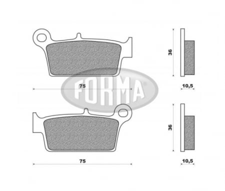 Placute frana spate Gas Gas/Honda/Kawasaki/Suzuki/TM/Yamaha sinterizat enduro Forma DP02088/SE [1]