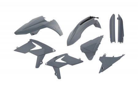 Plastice - Kit plastice BETA RR 250/300 2T 350/400/450 4T 13-17 Gri Polisport