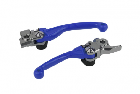 Comenzi - Set manete foldabile albastre Yamaha YZ 125/250 '15-'22; YZ 250F '09-'22; YZ 450F '09-'22
