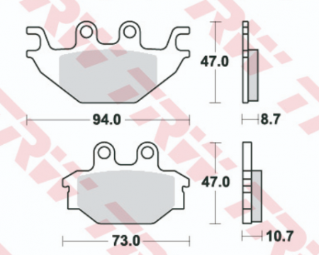 Set placute frana spate Yamaha MT 125 14-, YZF-R 125 '08-'18 [1]