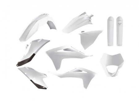 Componente plastic - Set plastice GasGas EC 250/300 TPI '21-'23; EC-F 250/350 '21-'23 White Polisport 91027