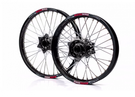Roti - Set roti enduro KTM/Husqvarna 21"x1.60 ax 22mm / 18"x2.15 ax 20mm black hub Enduro Expert SRE2118BKEE