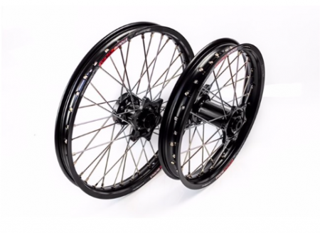 Set roti enduro KTM/Husqvarna 21"x1.60 ax 22mm / 18"x2.15 ax 20mm black hub Enduro Expert SRE2118BKEE [1]