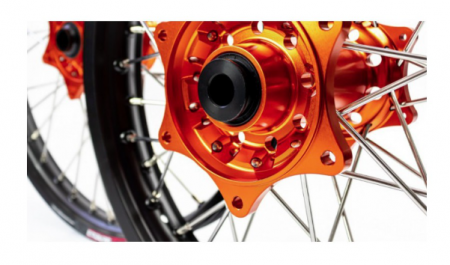 Set roti enduro KTM/Husqvarna 21"x1.60 ax 22mm / 18"x2.15 ax 20mm orange hub Enduro Expert SRE2118OREE [1]