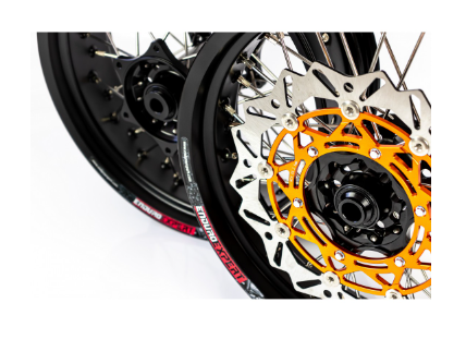 Set roti Supermoto KTM/Husqvarna 17"x3.50 ax 22mm/17"x5.00 ax 20mm black hub Enduro Expert SRS1717BKEE [1]