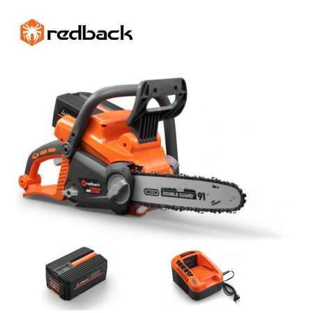 Curte si gradina - Set Redback ferastrau cu lant 14" E214C 40V + acumulator Li-Ion EP40 40V/4Ah + incarcator EC20 40V/2A