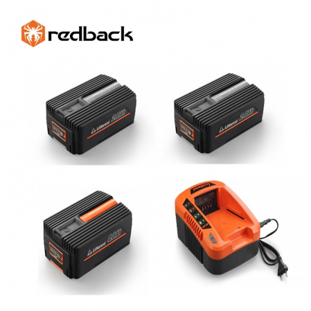 Curte si gradina - Set Redback powerpack plus 2 acumulatori Li-Ion 1xEP20 40V/2Ah + 1xEP40 40V/4Ah + incarcator rapid EC50 40V/5A