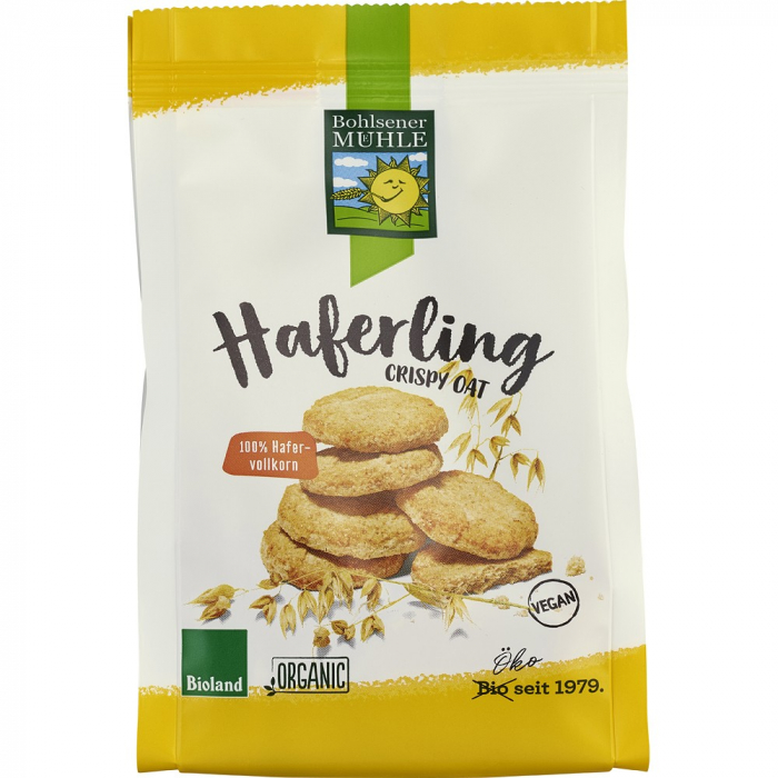 Biscuiti bio crocanti din ovaz, vegani, 125 g [1]